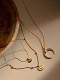 Orelia horseshoe necklace gold pendant cubic zirconia (British brand)