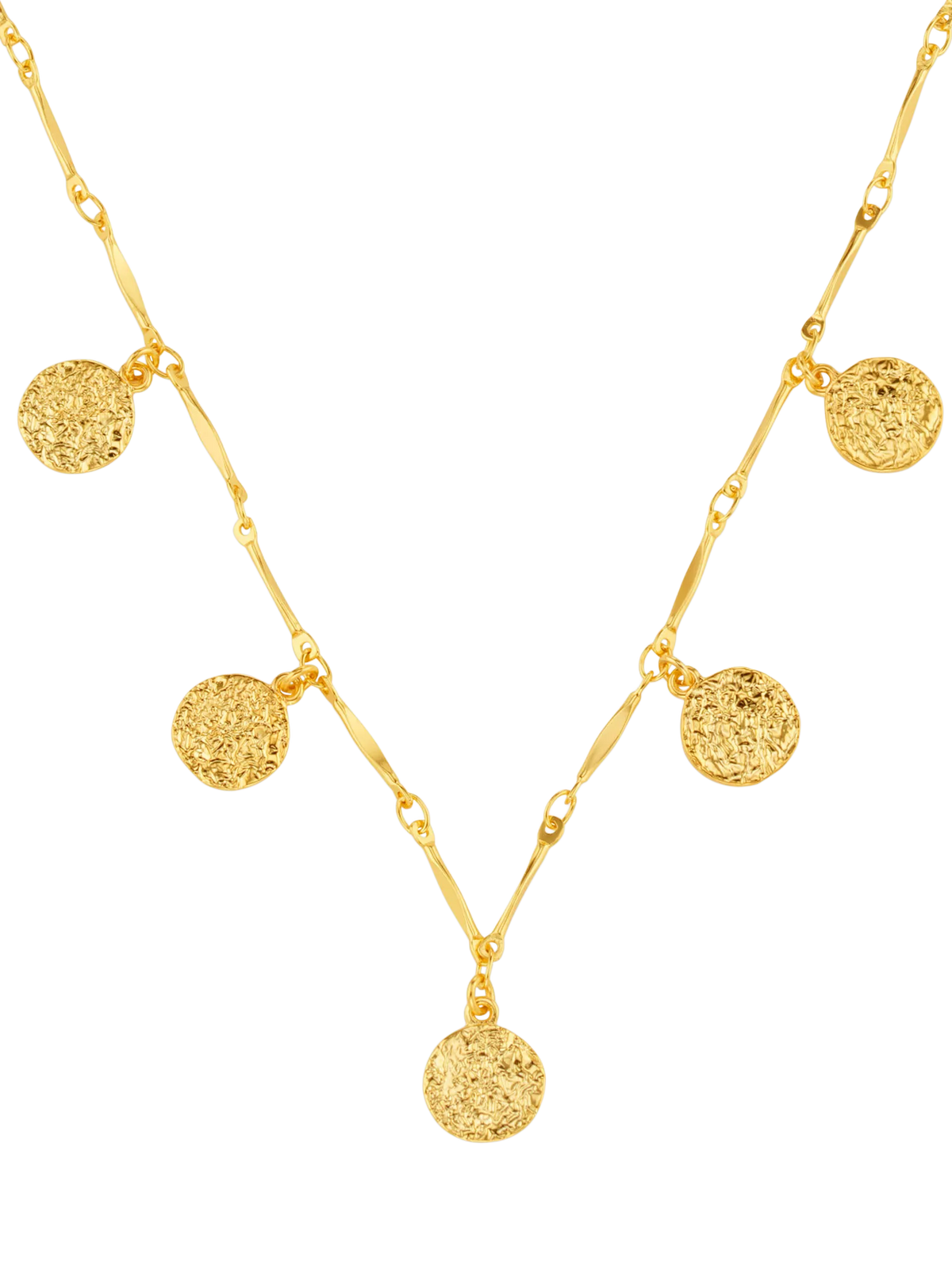 Orelia gold coin charm necklace 40cm chain, imported from the UK