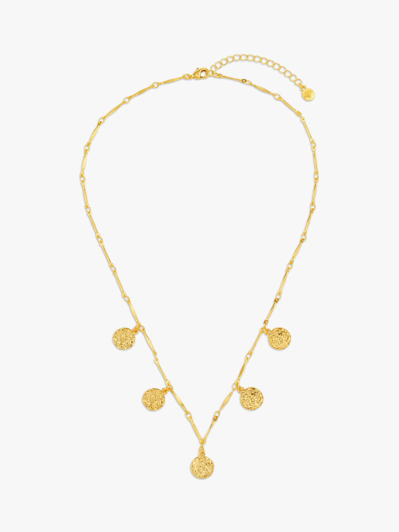 Orelia gold coin charm necklace 40cm chain, imported from the UK