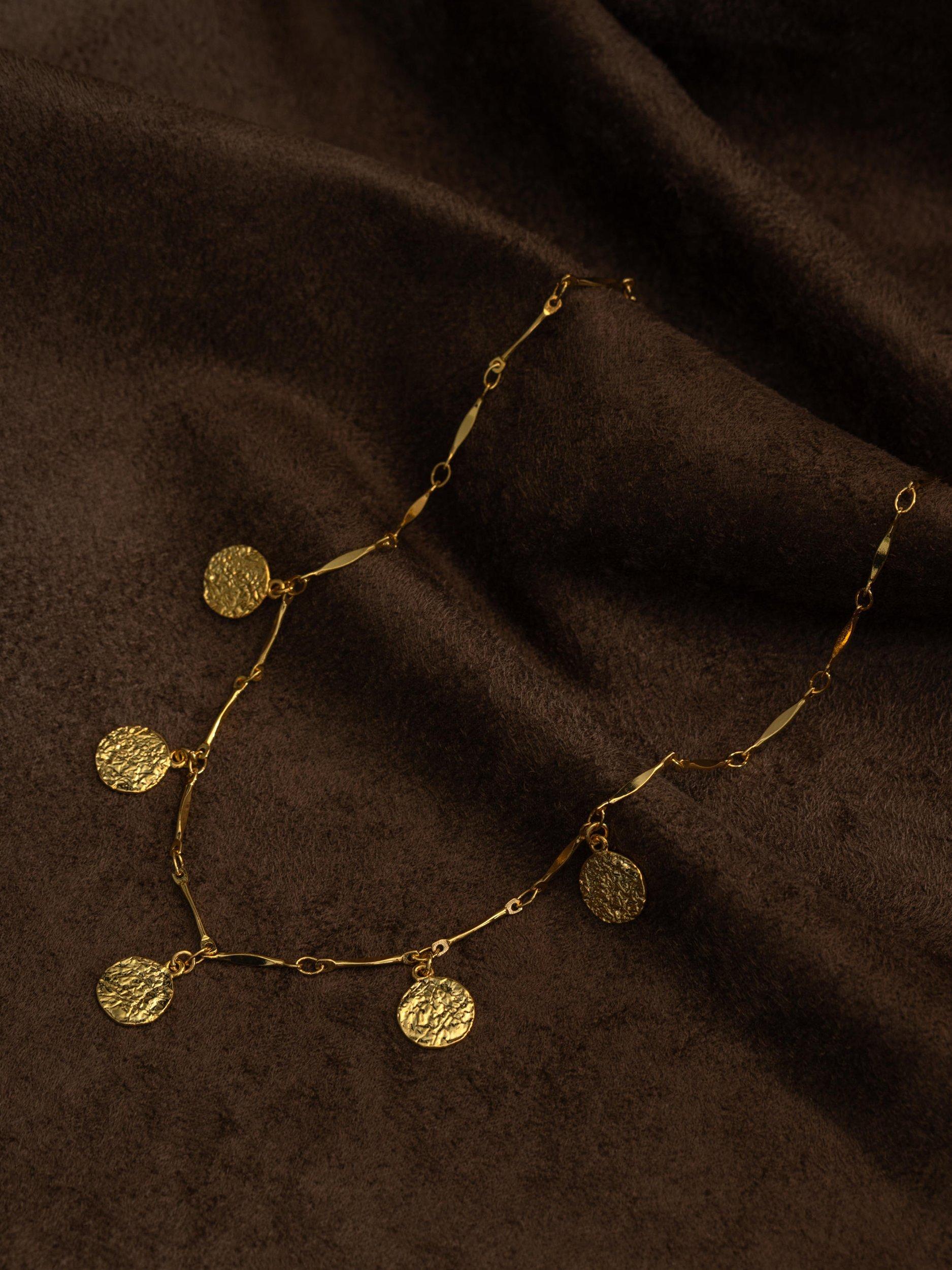 Orelia gold coin charm necklace 40cm chain, imported from the UK