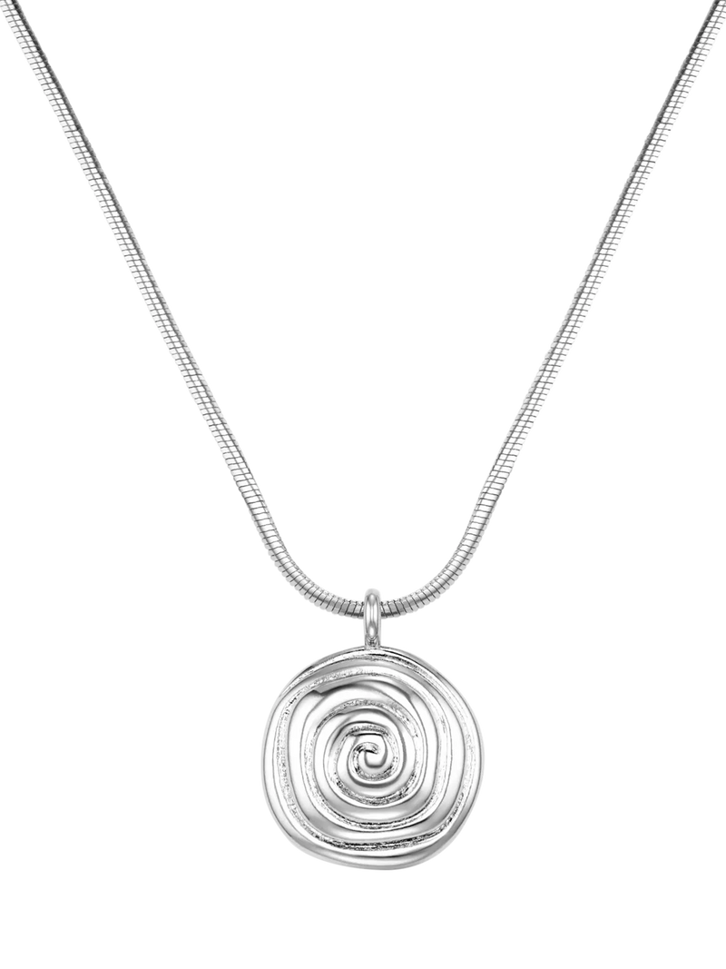 Orelia spiral pendant necklace silver - British product