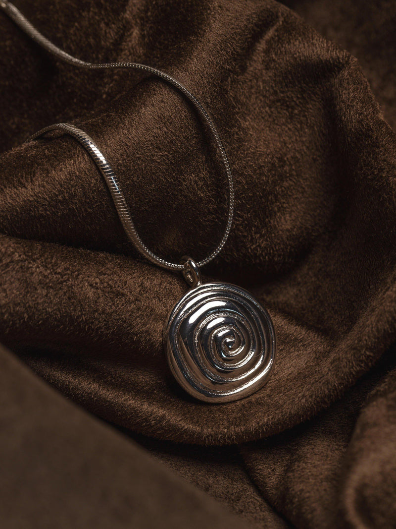 Orelia spiral pendant necklace silver - British product