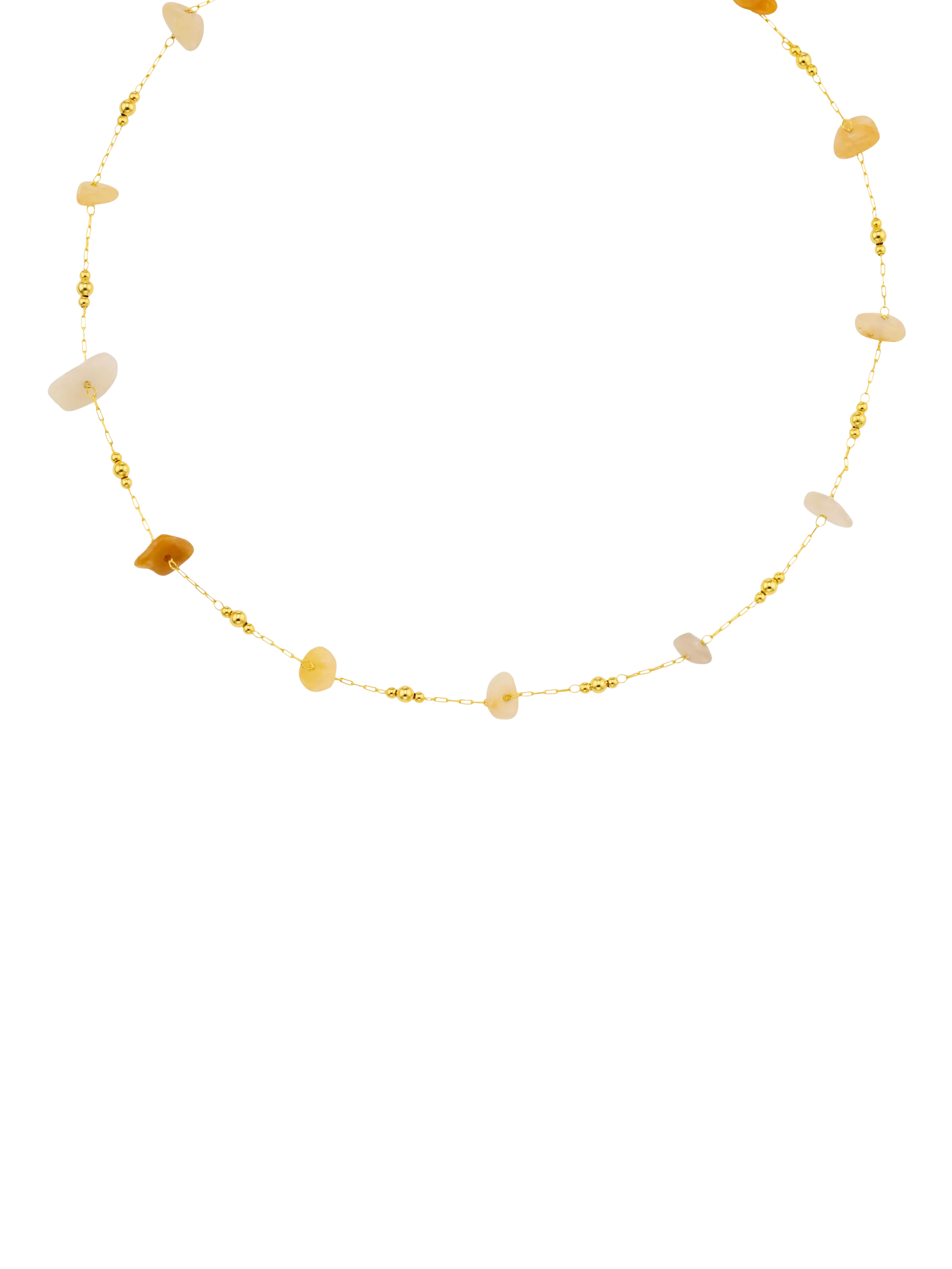 Orelia gold plated chip and bead necklace, UK version