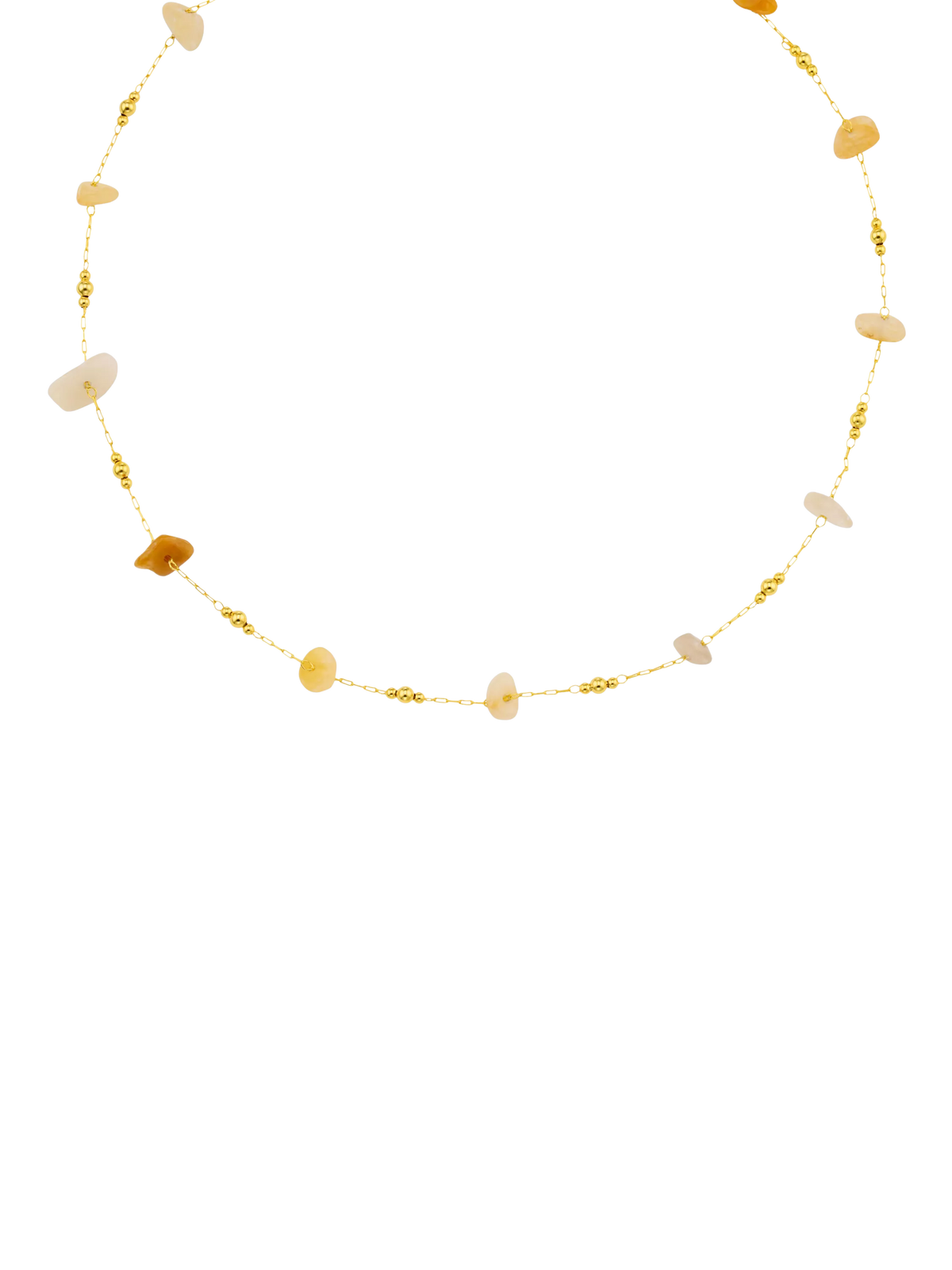Orelia gold plated chip and bead necklace, UK version