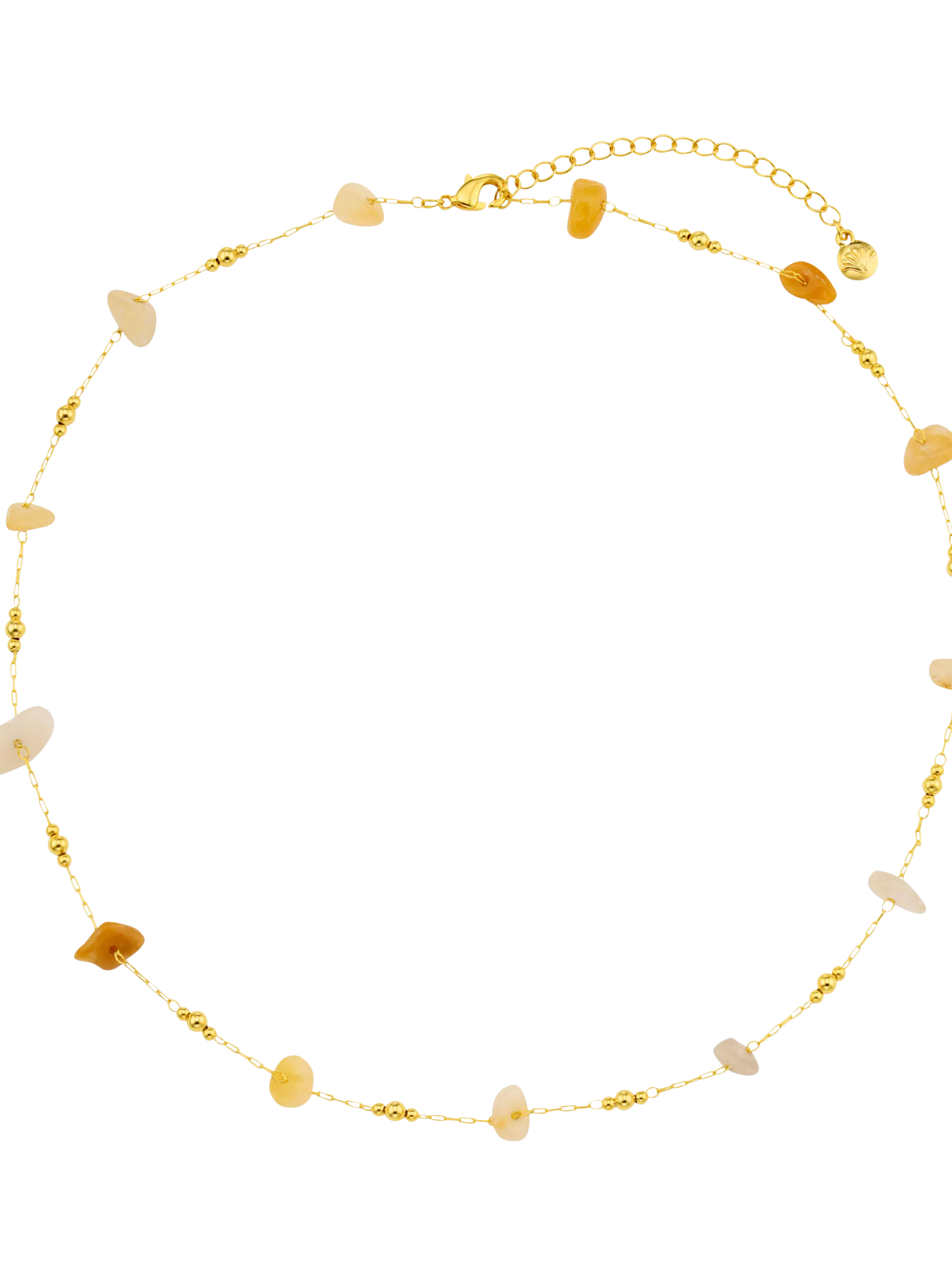 Orelia gold plated chip and bead necklace, UK version