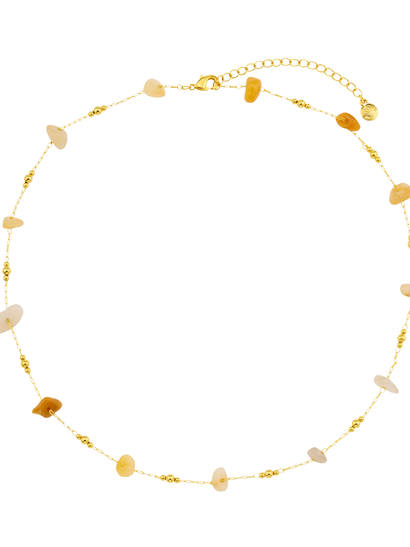 Orelia gold plated chip and bead necklace, UK version