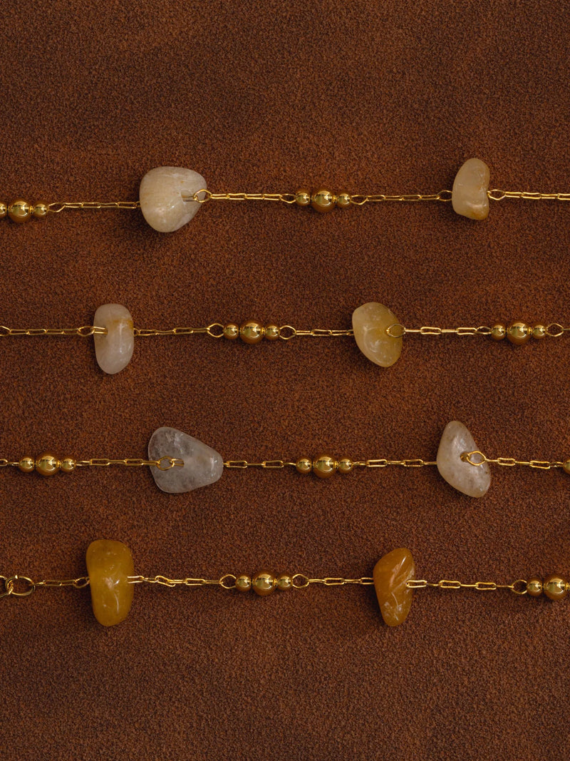 Orelia gold plated chip and bead necklace, UK version