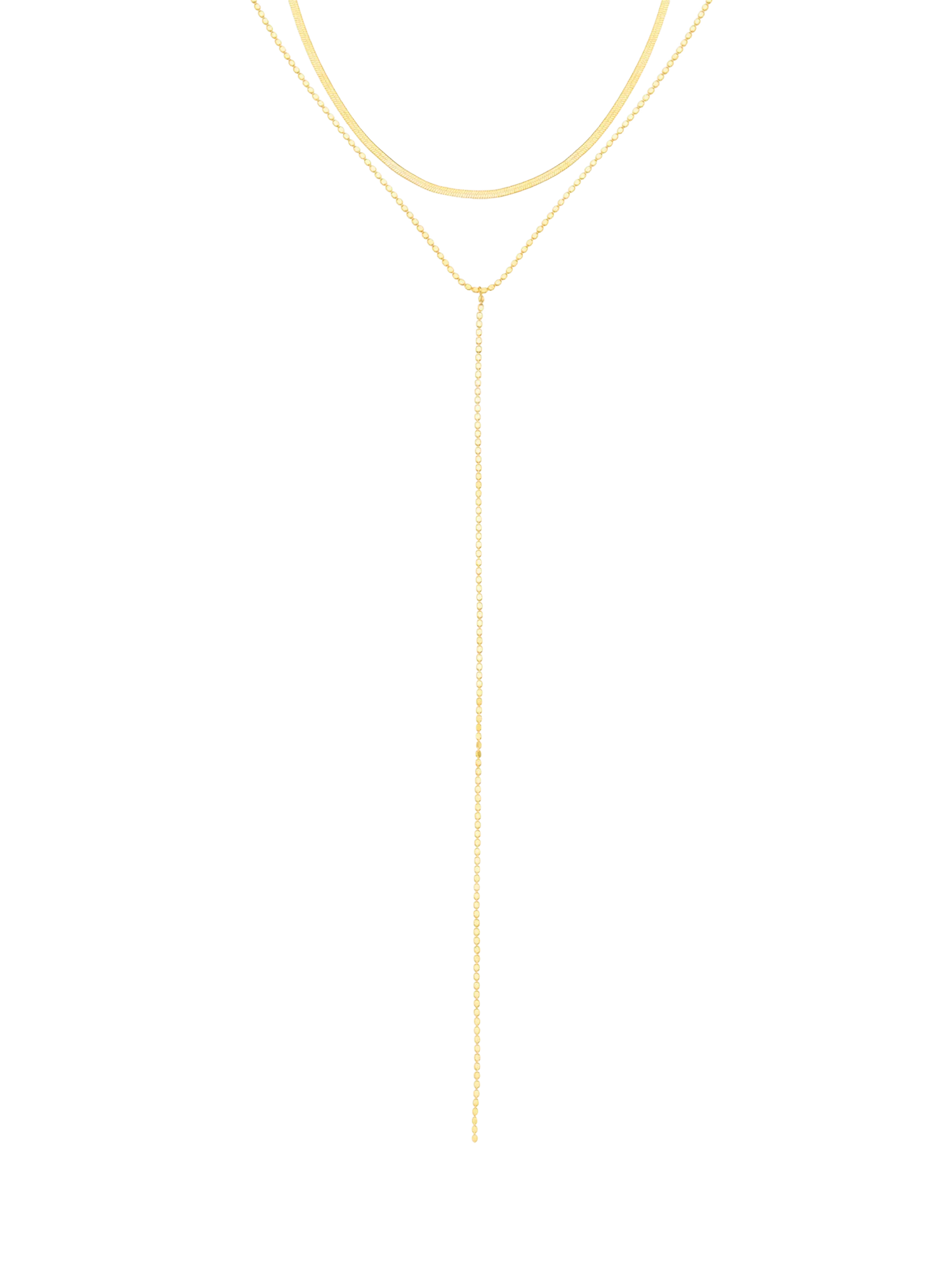Orelia lariat necklace gold plated 45cm - British product