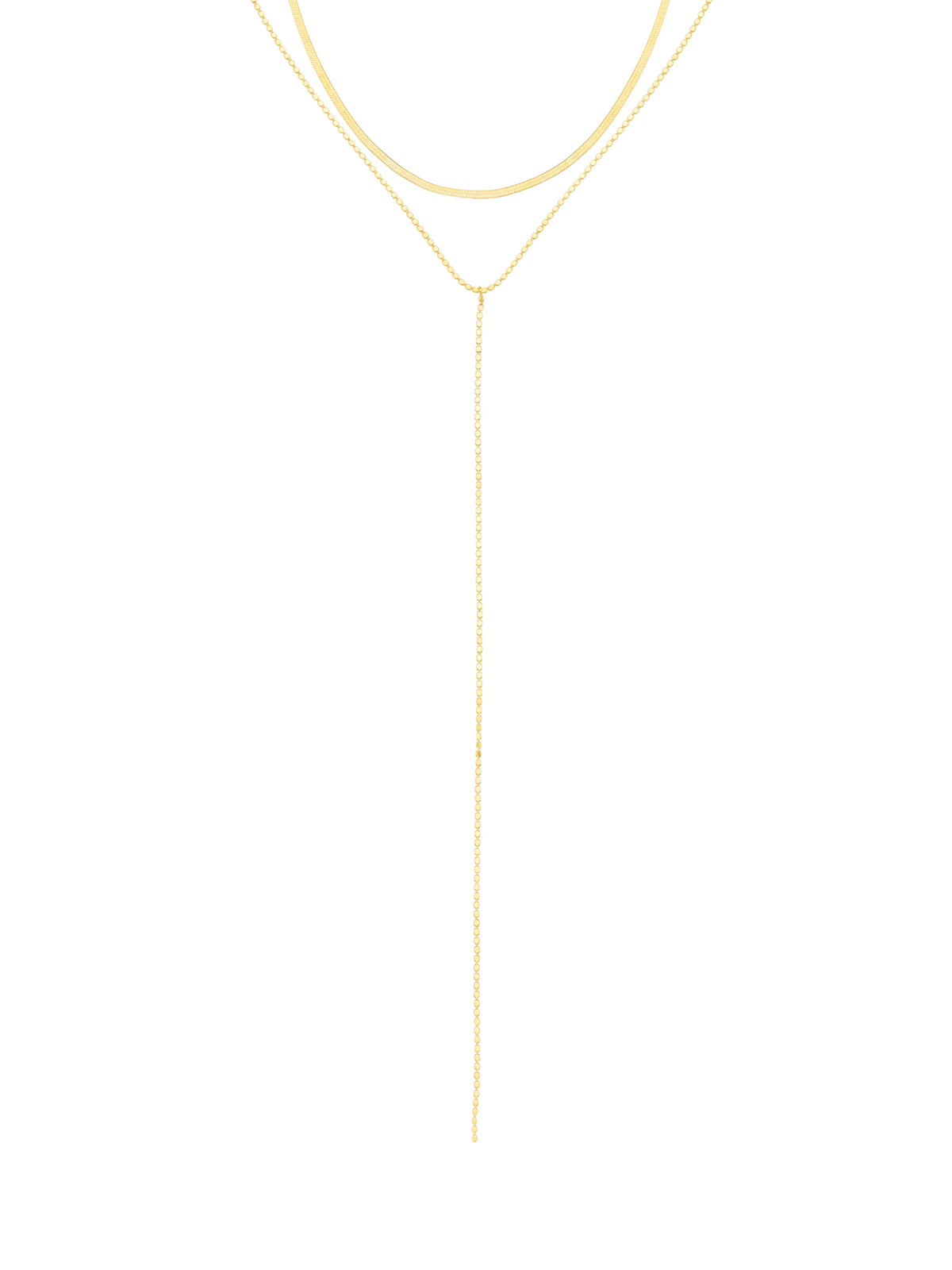 Orelia lariat necklace gold plated 45cm - British product