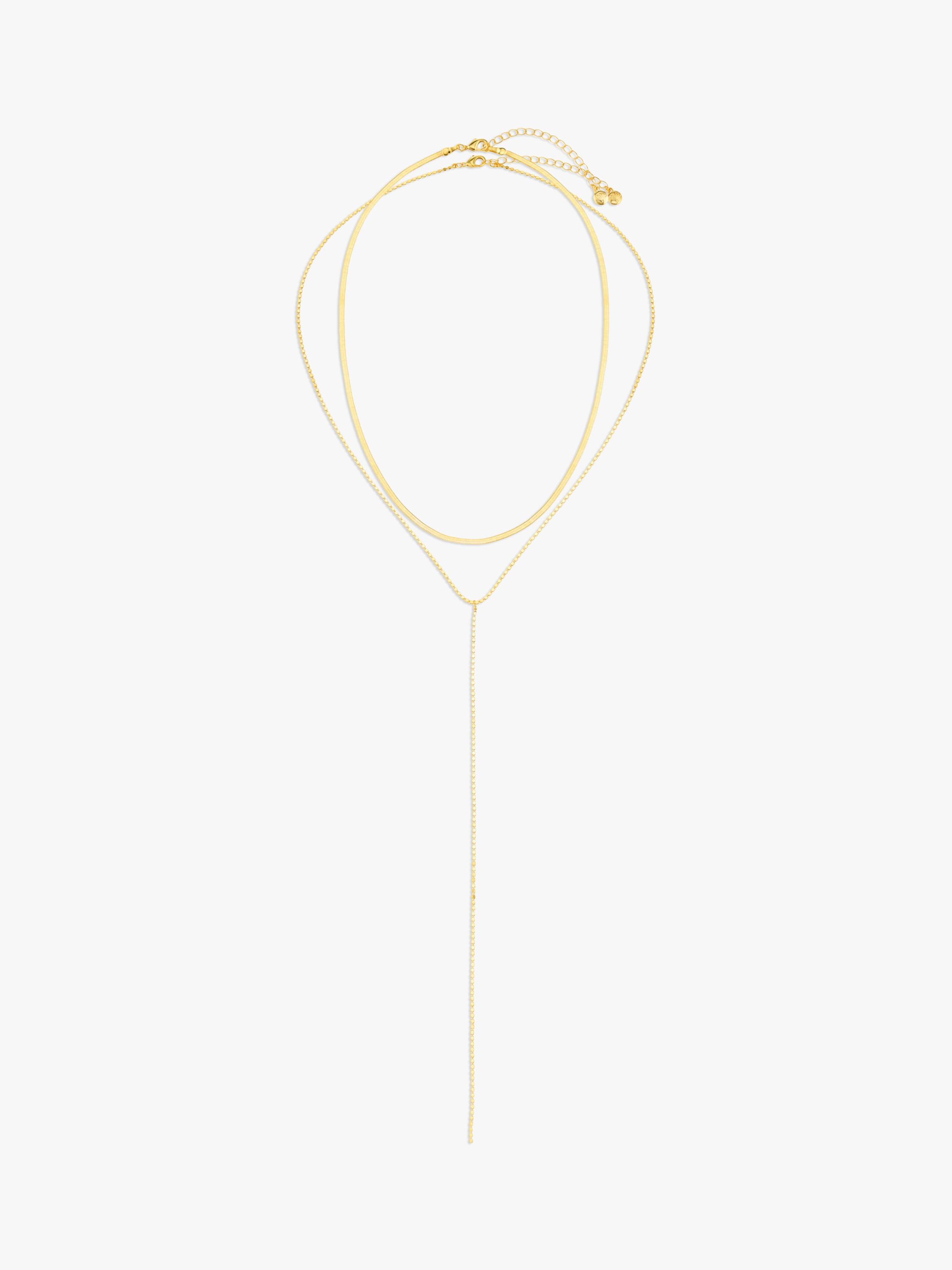 Orelia lariat necklace gold plated 45cm - British product