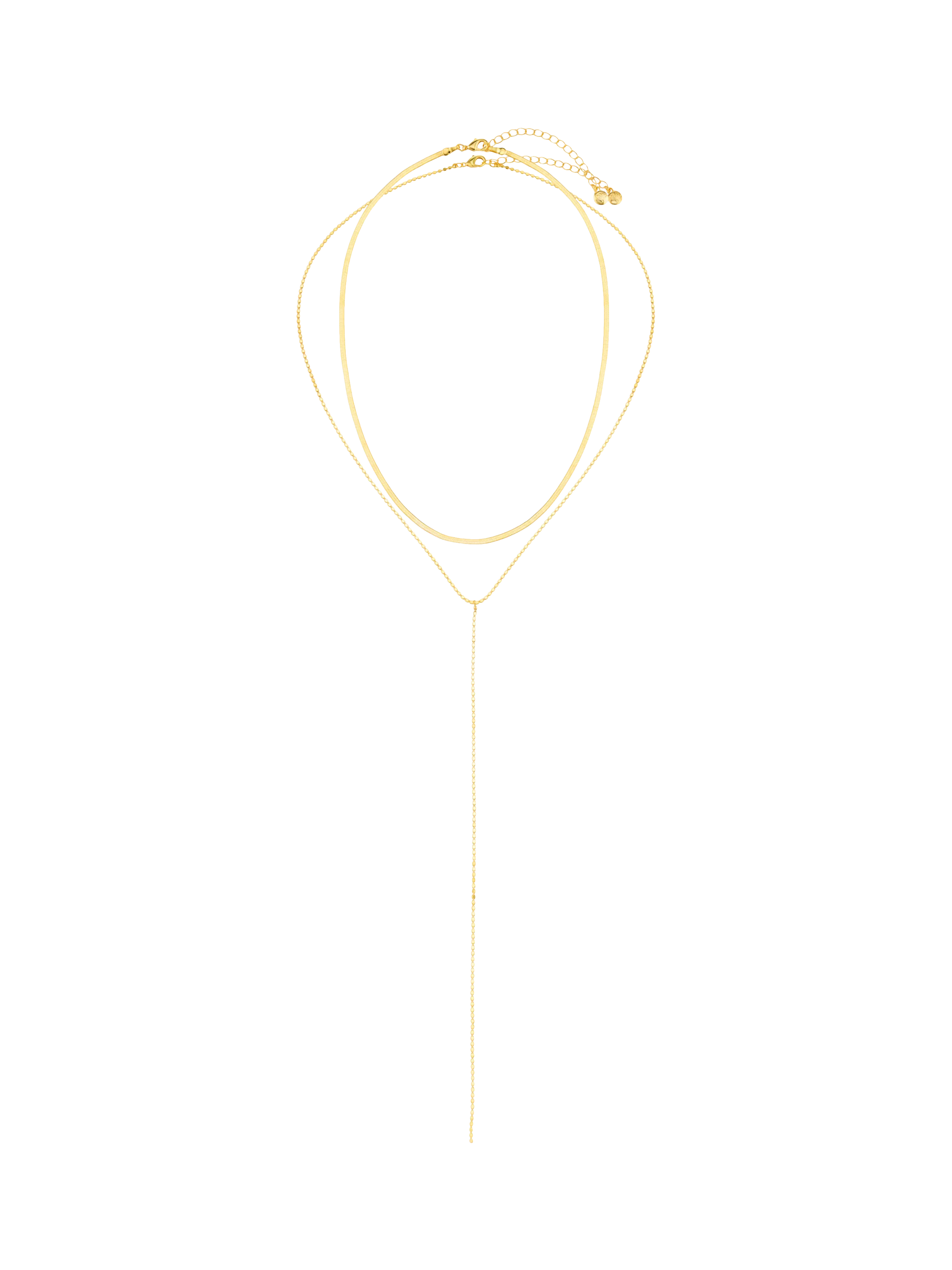 Orelia lariat necklace gold plated 45cm - British product