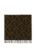 Fendi green zucca print scarf 85x45cm, UK version