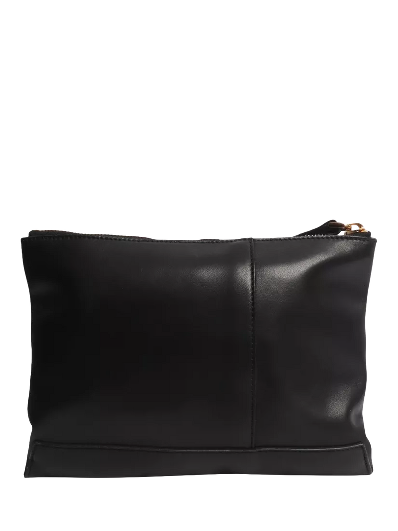 Pre-loved Marni embellished leather clutch with gold hardware - British product