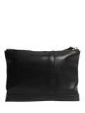 Pre-loved Marni embellished leather clutch with gold hardware - British product