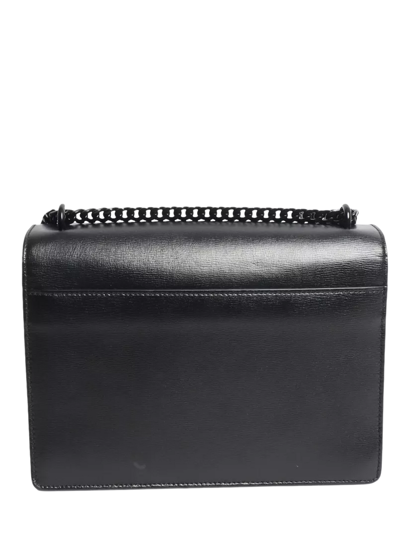 SAINT LAURENT medium Sunset crossbody bag black leather, UK version