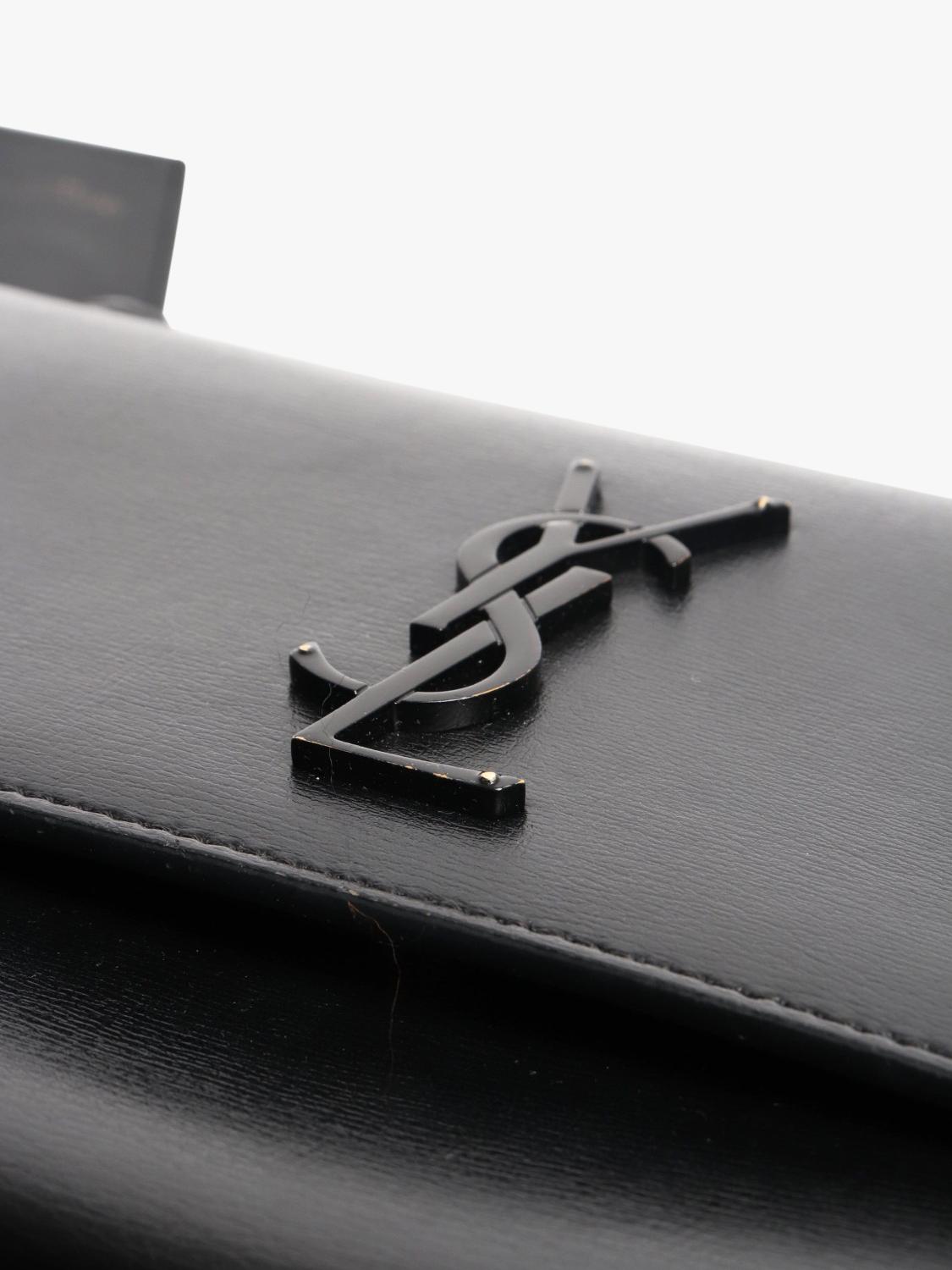SAINT LAURENT medium Sunset crossbody bag black leather, UK version