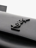 SAINT LAURENT medium Sunset crossbody bag black leather, UK version