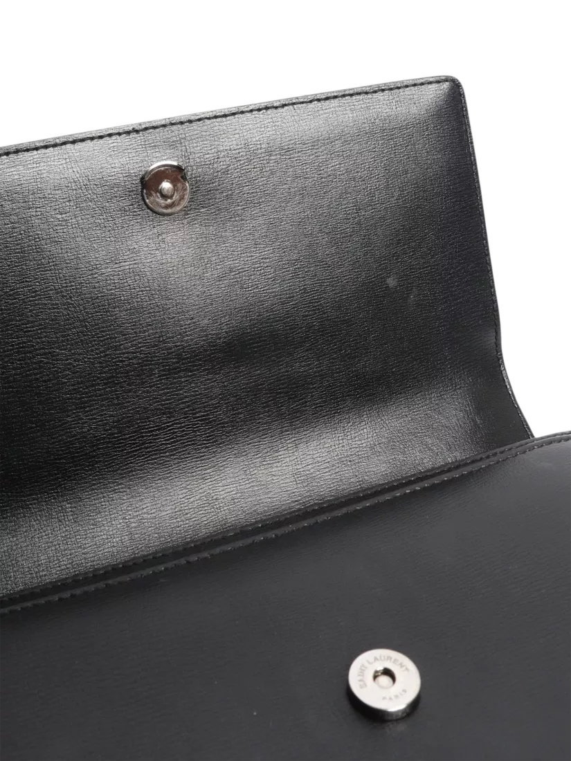 SAINT LAURENT medium Sunset crossbody bag black leather, UK version