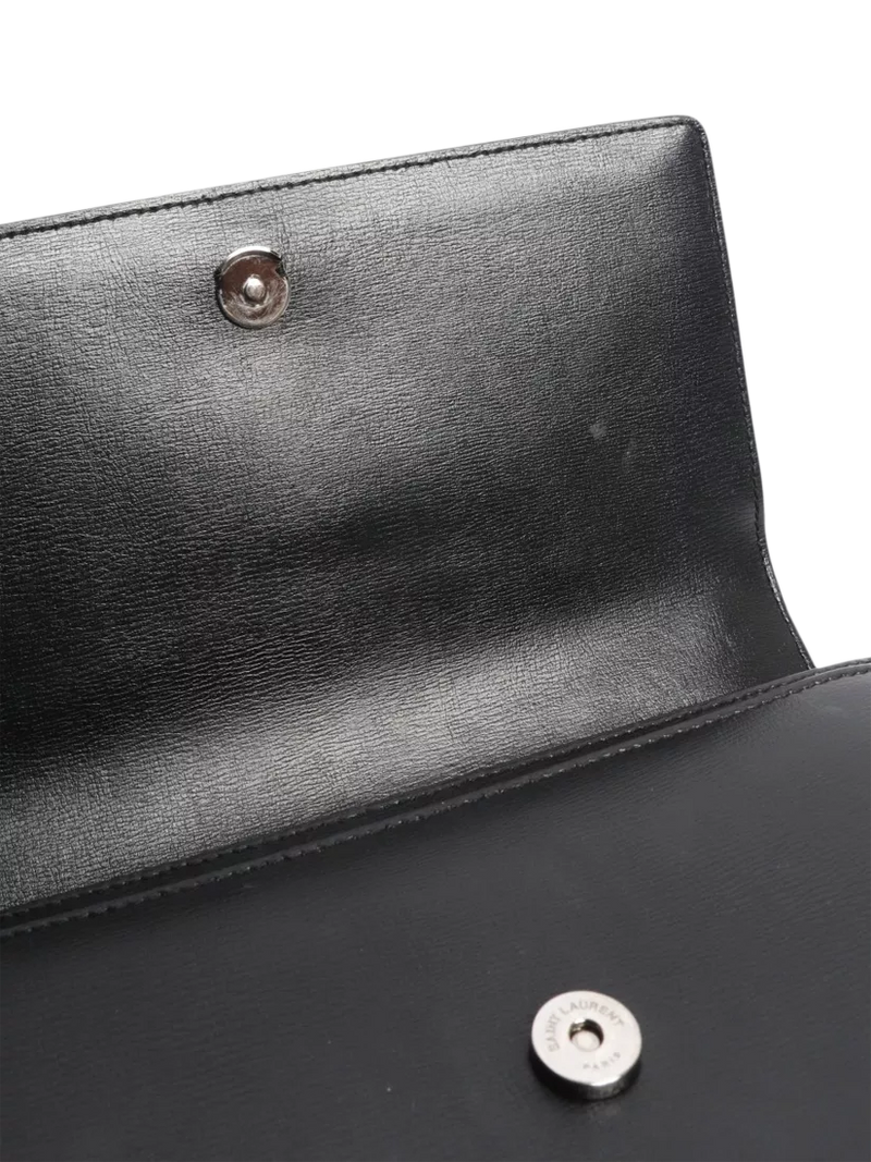 SAINT LAURENT medium Sunset crossbody bag black leather, UK version