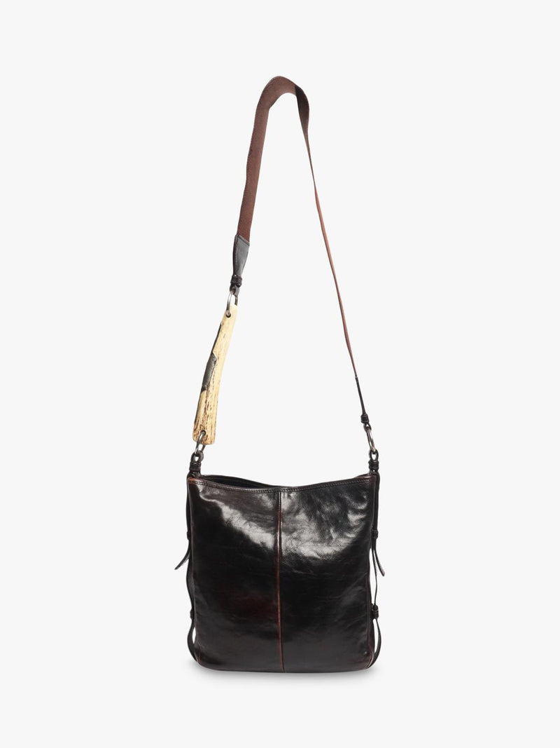 SAINT LAURENT brown leather vintage Mombasa bag (British brand)
