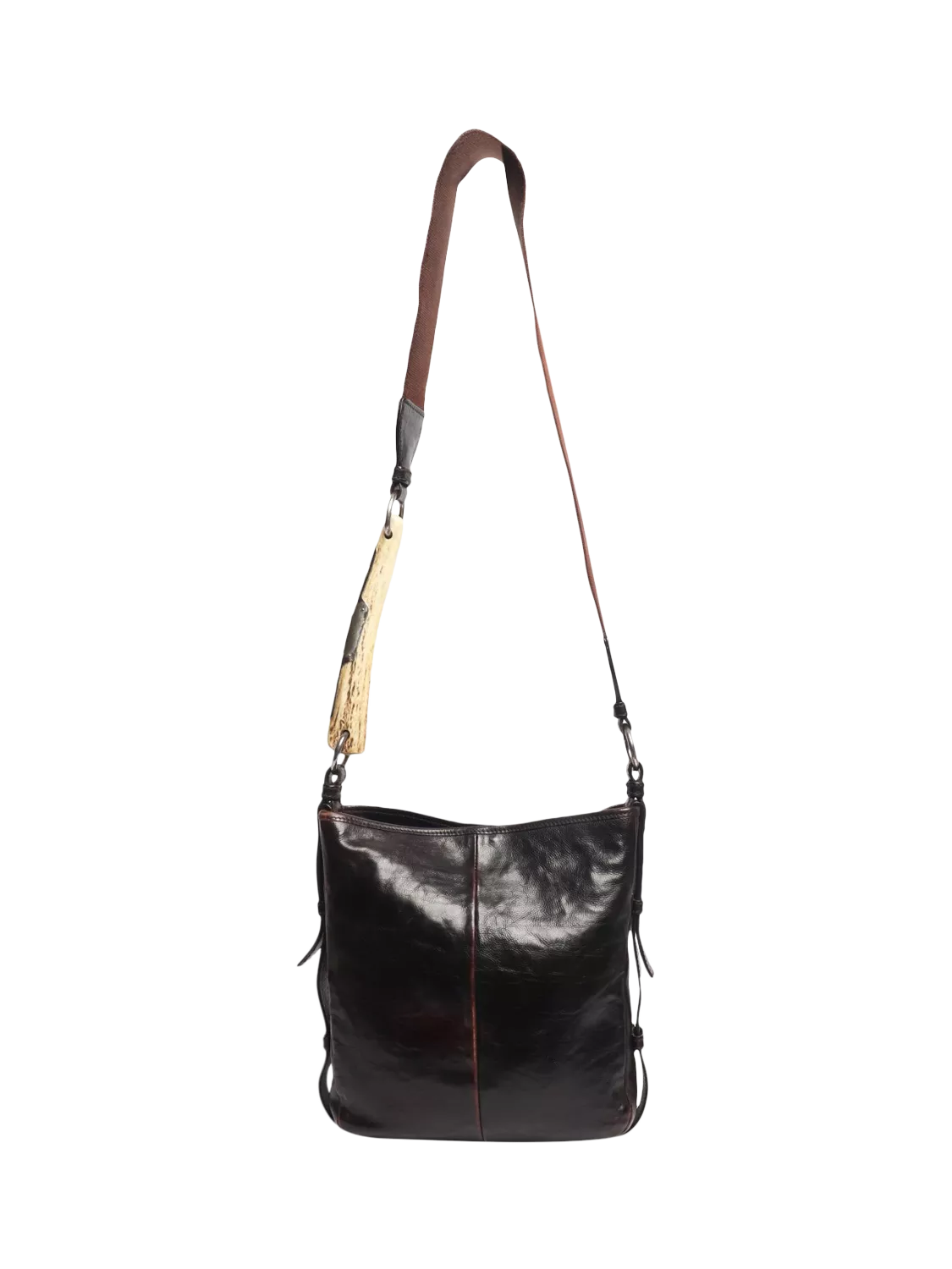 SAINT LAURENT brown leather vintage Mombasa bag (British brand)