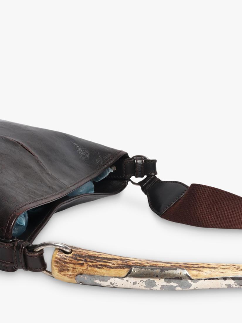 SAINT LAURENT brown leather vintage Mombasa bag (British brand)