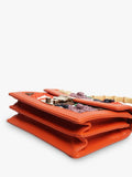 Miu Miu orange embroidered bag with bamboo handle, UK version