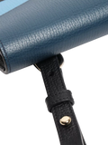 Smythson blue leather laptop bag with gold hardware - British product