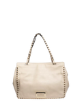 Pre-loved Valentino Rockstud shoulder bag cream leather, imported from the UK