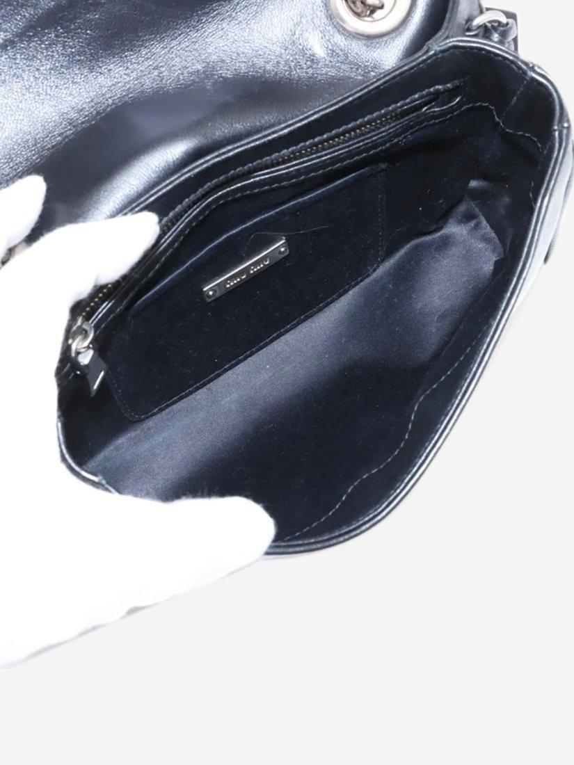 Miu Miu Matelassé leather chain bag black (British brand)