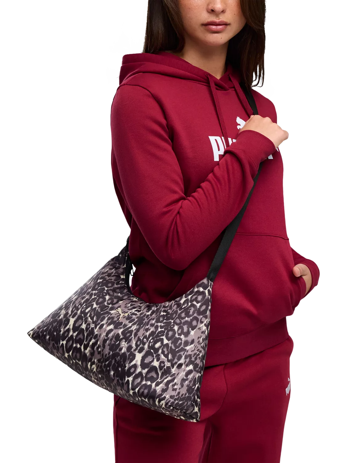 PUMA duffle bag black leopard print medium 5L - British product