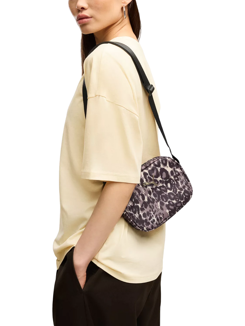 PUMA cross body bag black leopard print 1L - British product