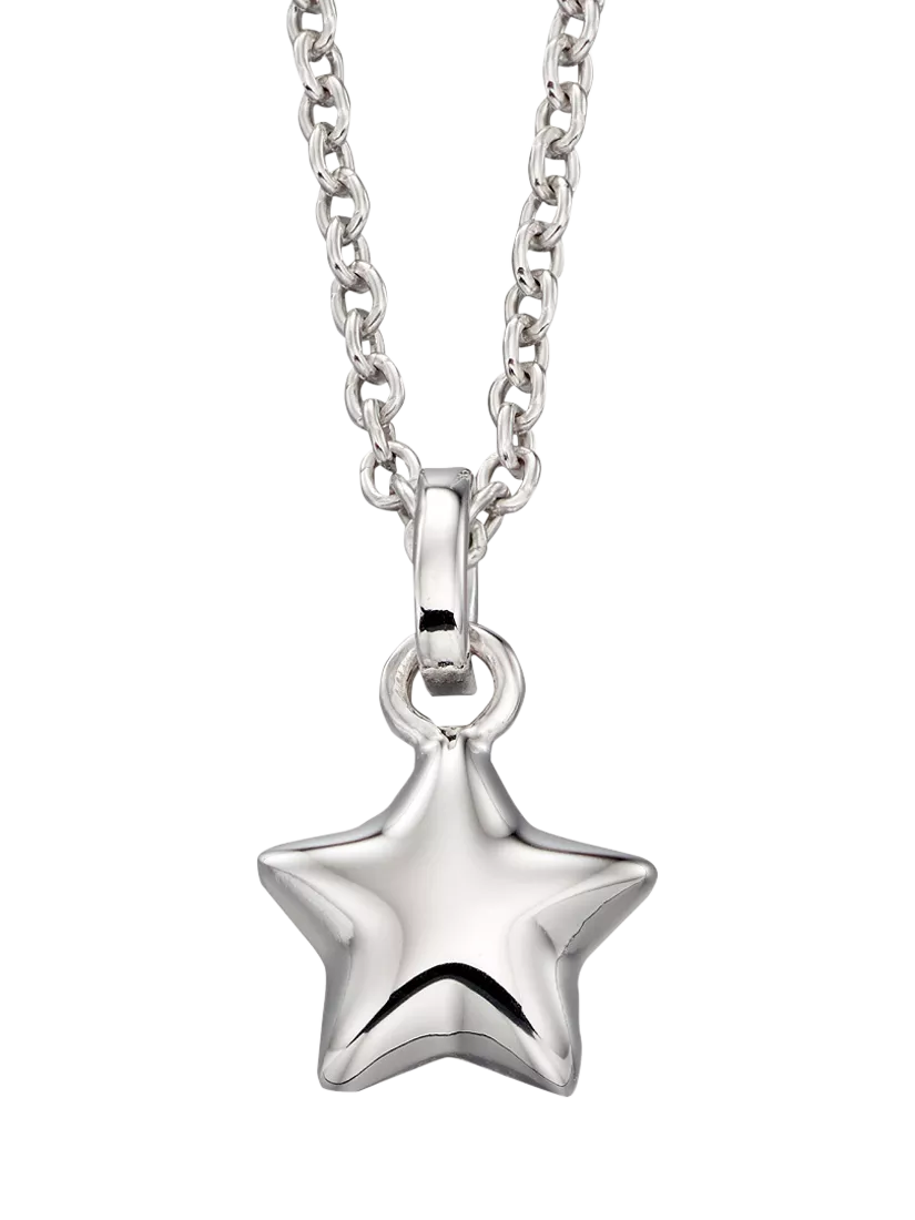 Little Star silver star pendant 3.8cm - British product