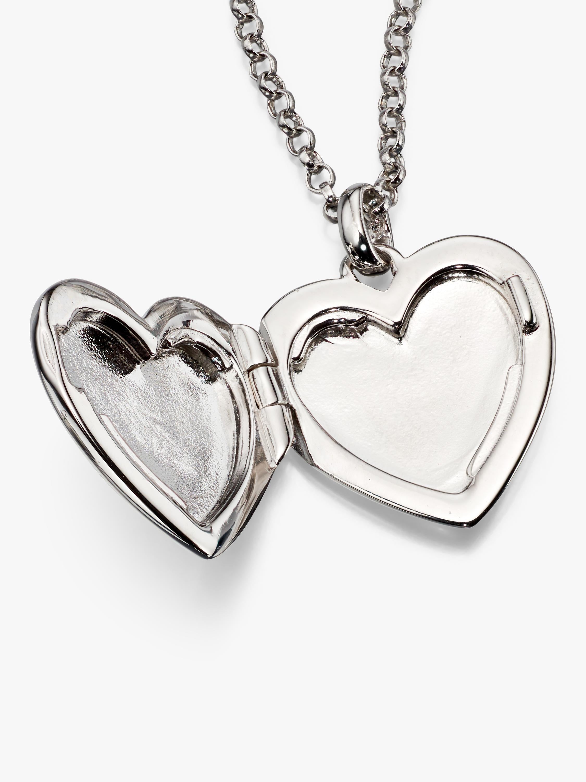 Little Star Olivia silver heart locket for children, UK version