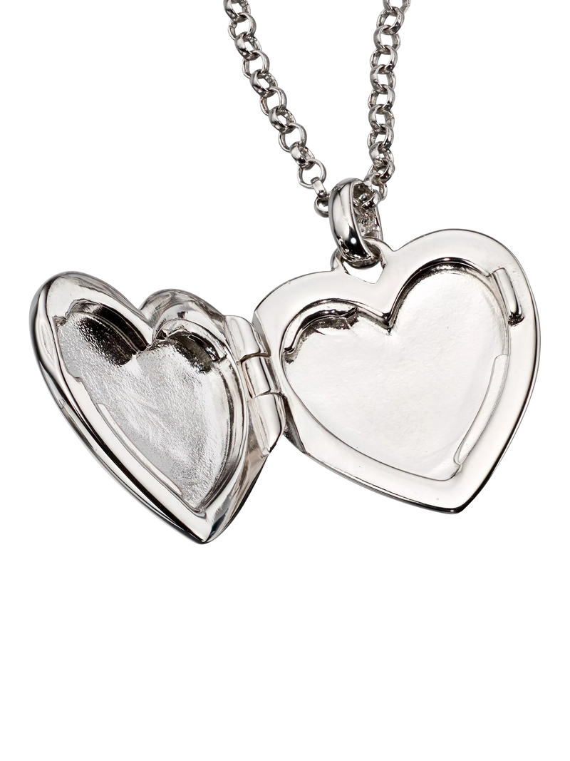 Little Star Olivia silver heart locket for children, UK version