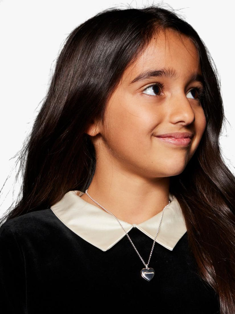 Little Star Olivia silver heart locket for children, UK version