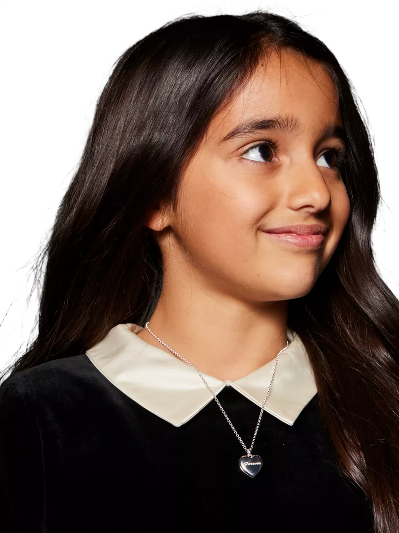 Little Star Olivia silver heart locket for children, UK version