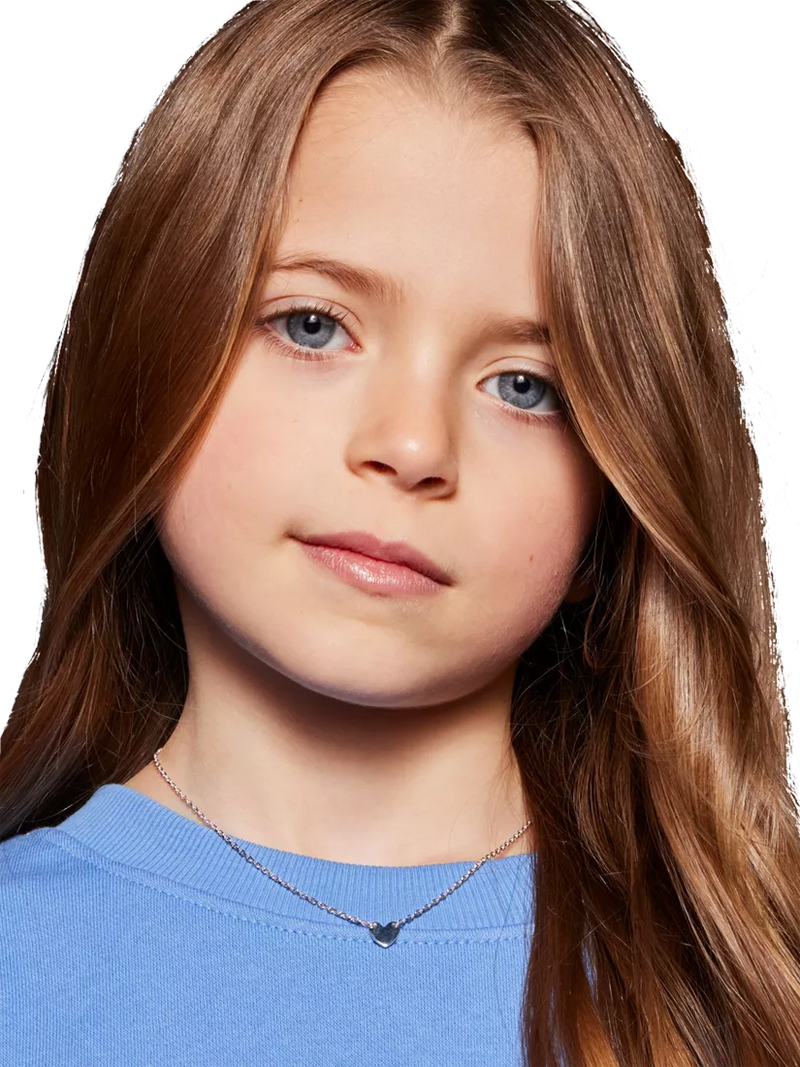 Little Star Lexi silver heart necklace for girls (British brand)