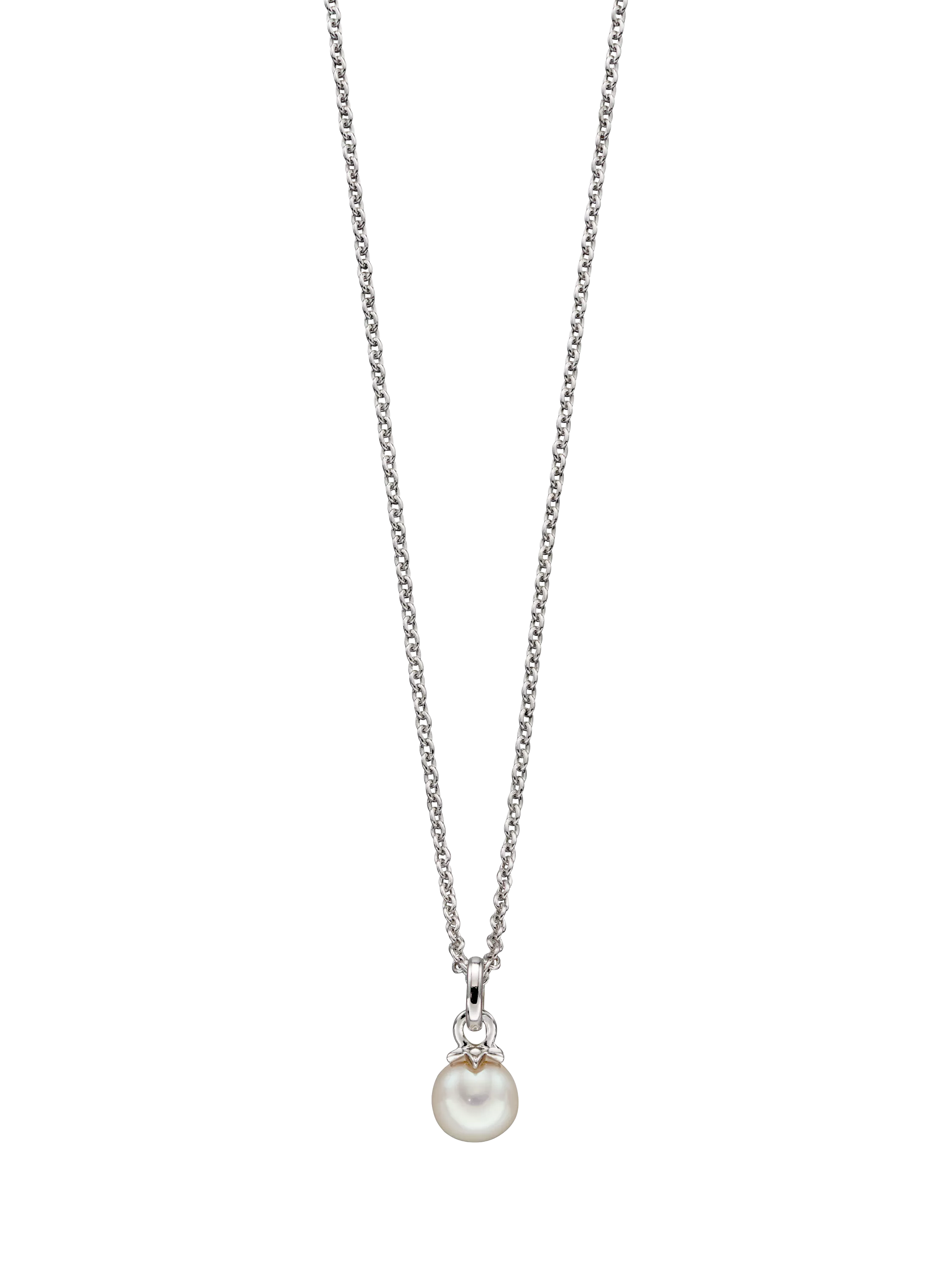 Little Star kids' Isla pearl pendant on silver chain (British brand)