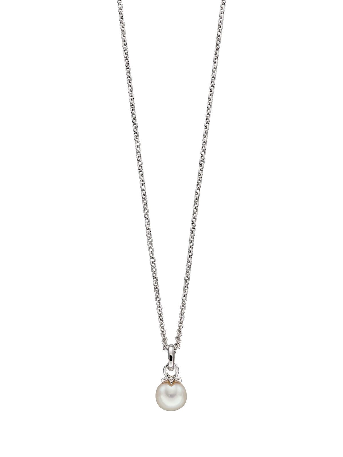 Little Star kids' Isla pearl pendant on silver chain (British brand)