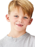 Little Star silver cross pendant necklace for boys - British product