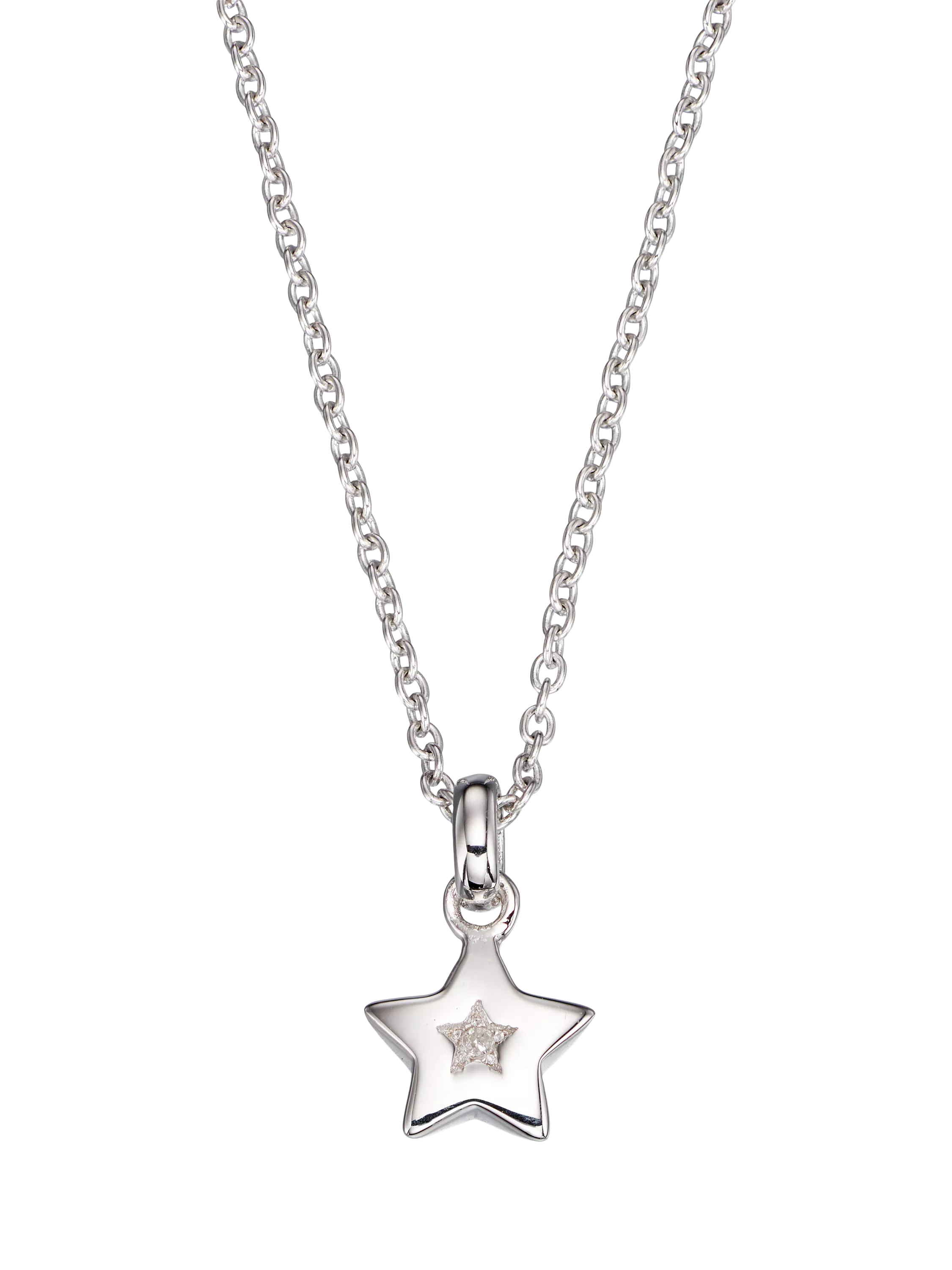 Little Star Kirsty pendant silver with genuine diamond, UK version