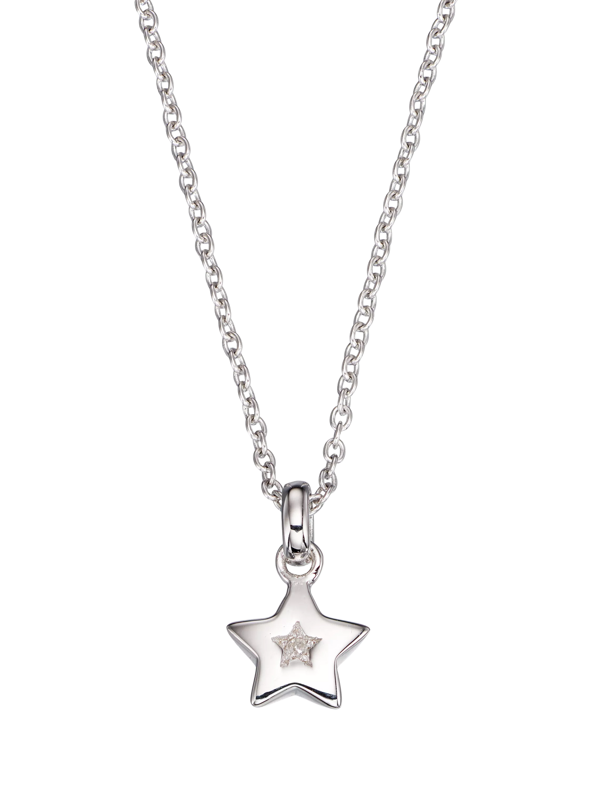 Little Star Kirsty pendant silver with genuine diamond, UK version