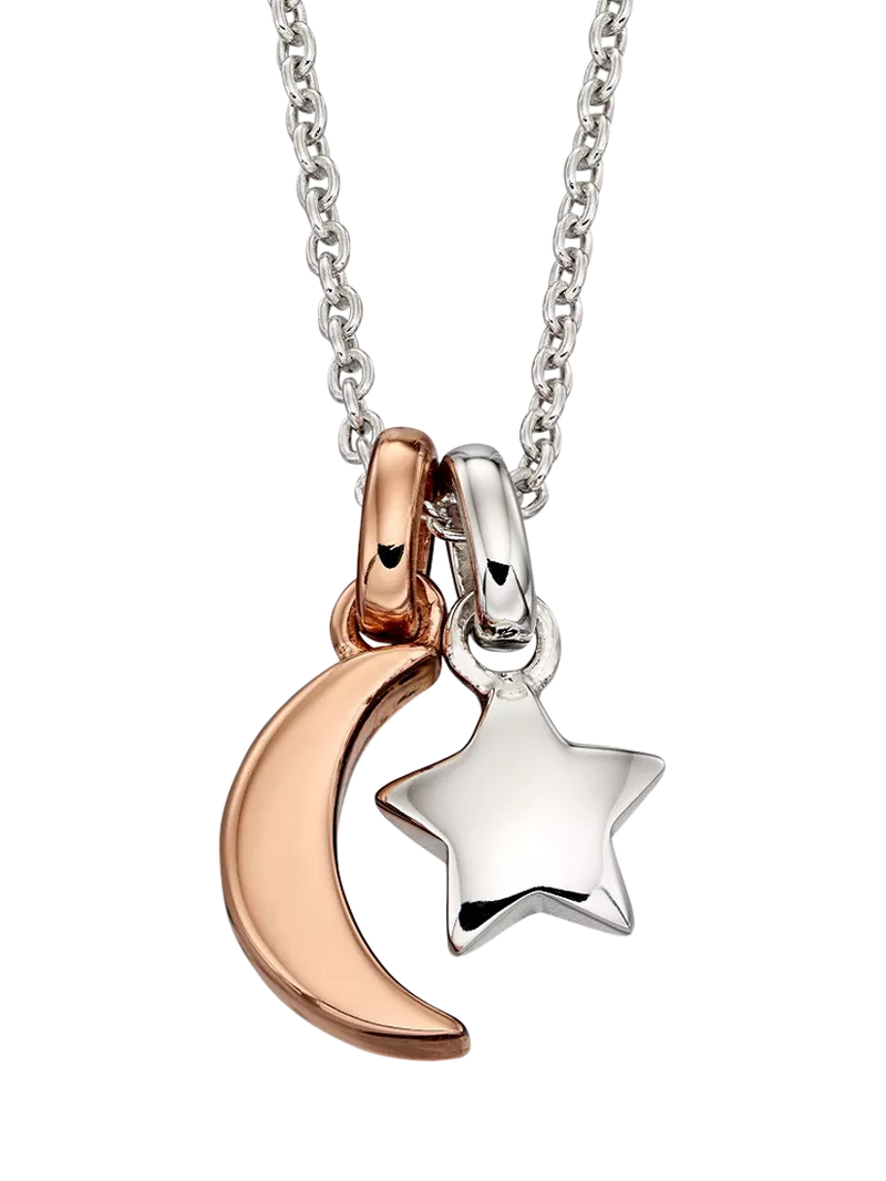 Little Star kids' pendant necklace moon and star 38cm (British brand)