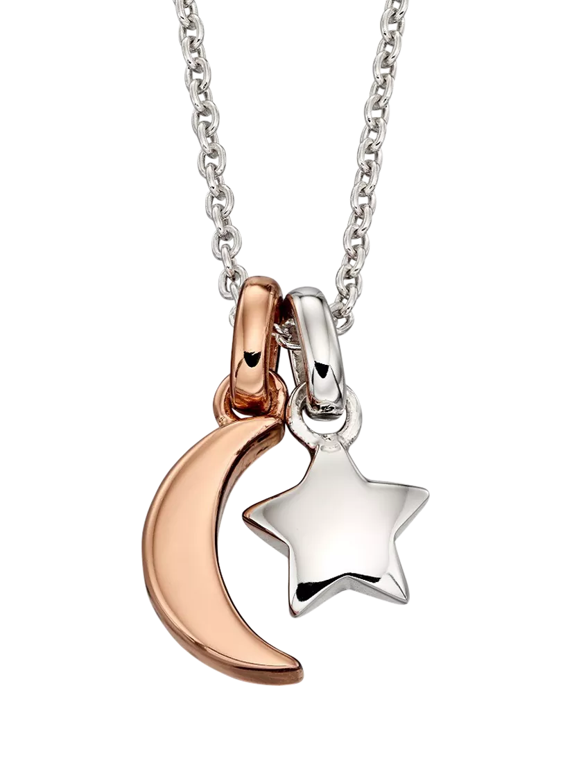 Little Star kids' pendant necklace moon and star 38cm (British brand)