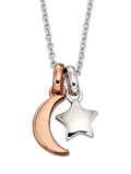 Little Star kids' pendant necklace moon and star 38cm (British brand)