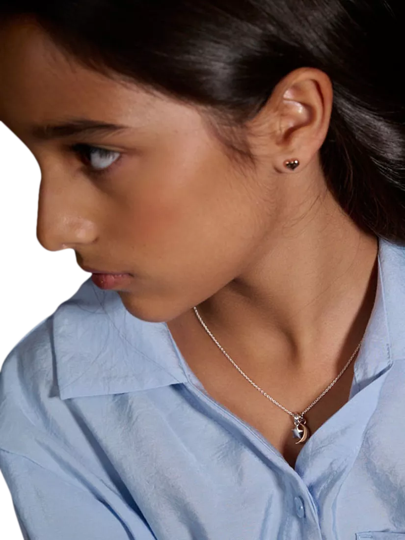 Little Star kids' pendant necklace moon and star 38cm (British brand)