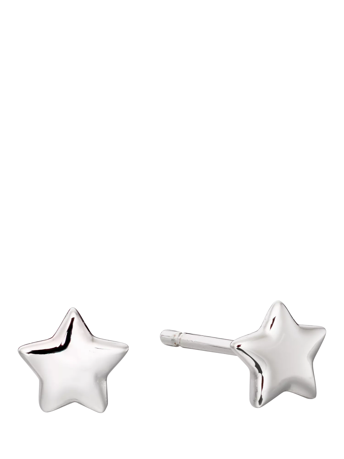 Little Star kids' silver 5mm star stud earrings (British brand)