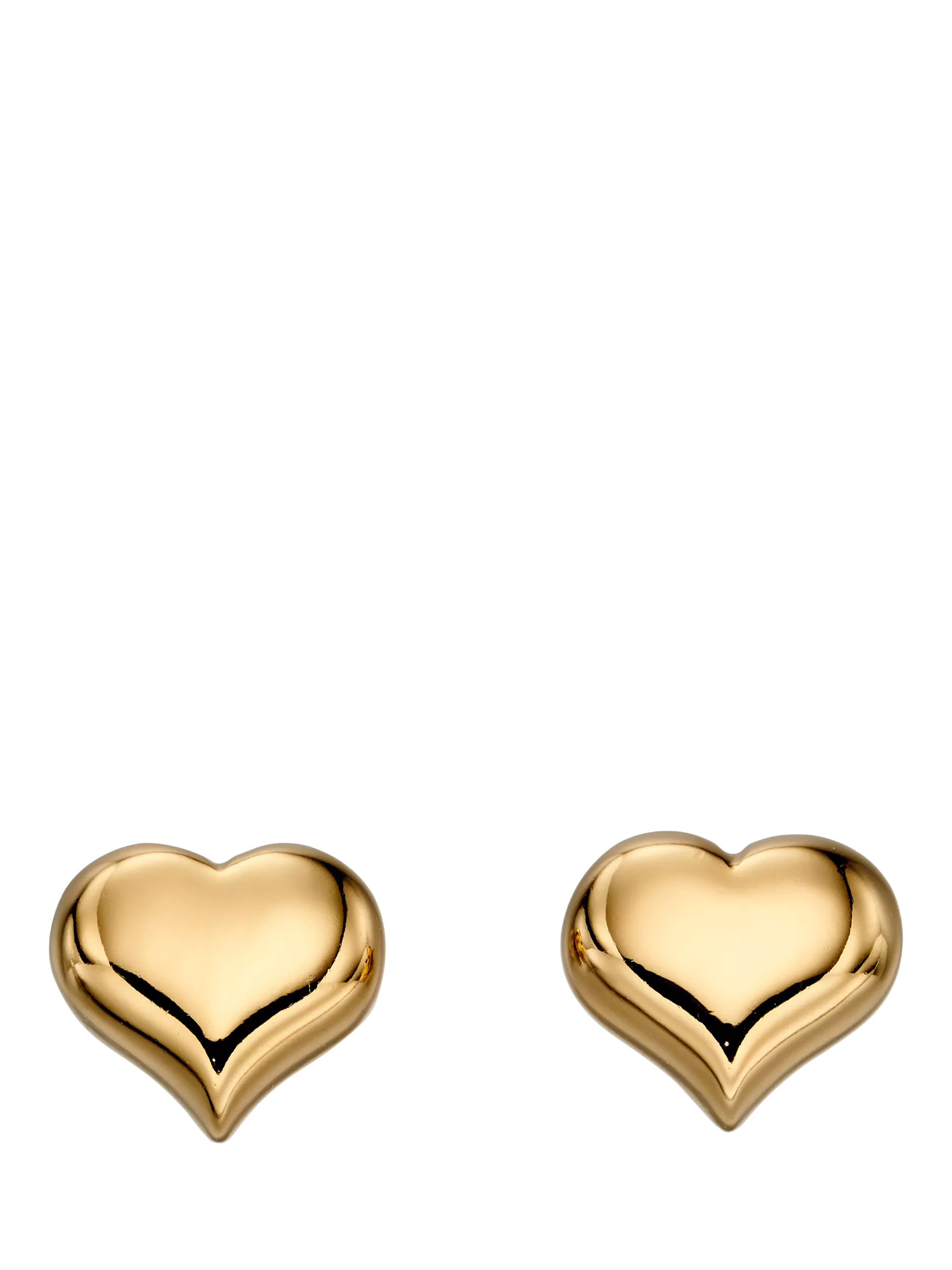 Little Star heart stud earrings gold 6.5mm - British product