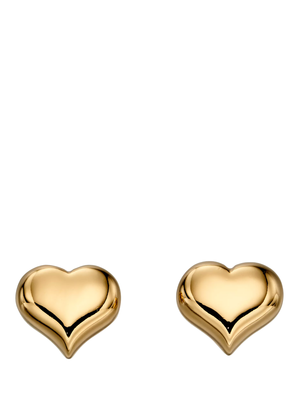 Little Star heart stud earrings gold 6.5mm - British product